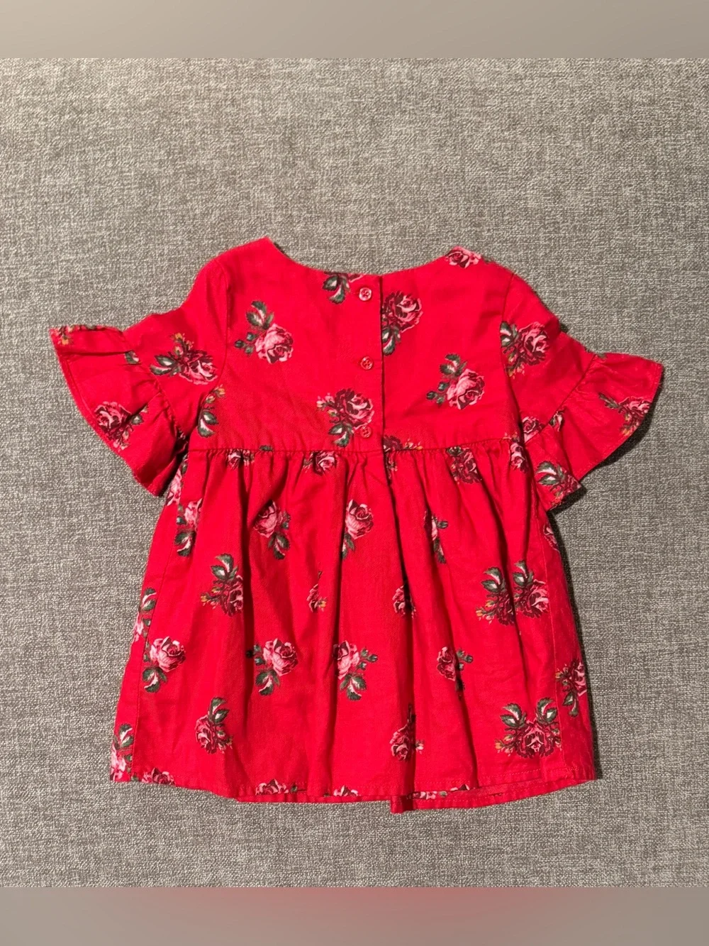 Baby GAP Red Floral Baby Dress 6-12m